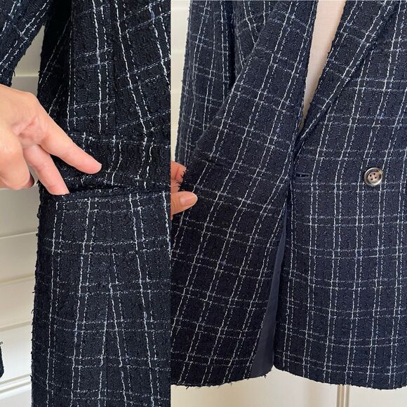 Ann Taylor The Tailored Double Breasted Blazer in Tweed, size 12, Cotton blend - Picture 5 of 11